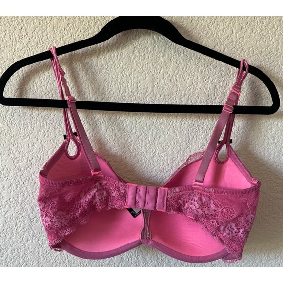 Victoria's Secret Pink Rhinestone Demi Pushup Bra 34DD - Picture 4 of 7